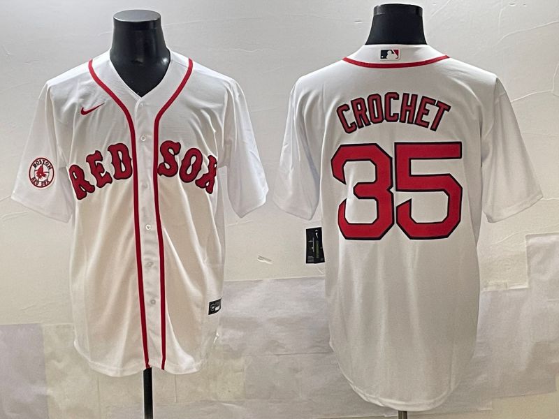 Men 2025 Boston Red Sox #35 Crochet White Game Nike MLB Jersey style 5->boston red sox->MLB Jersey
